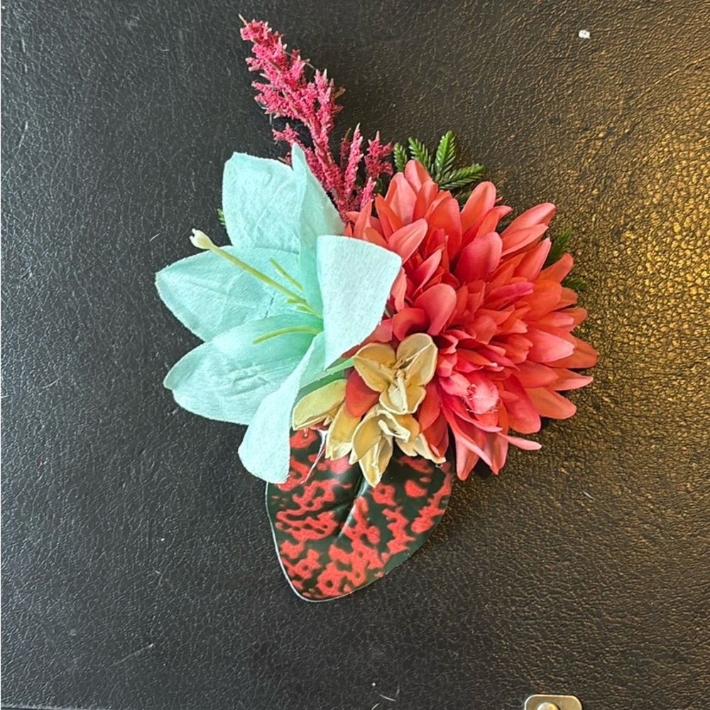 Aloha tiki hair clip handmade and a beautiful hair accessory